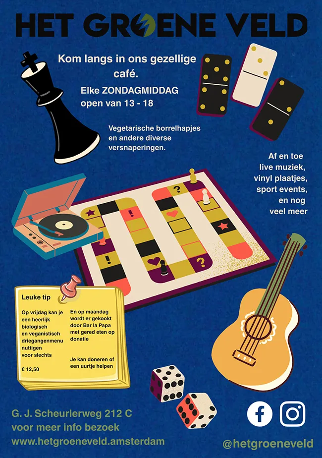 Elke zondag Buurtcafe Het Groene Veld 2