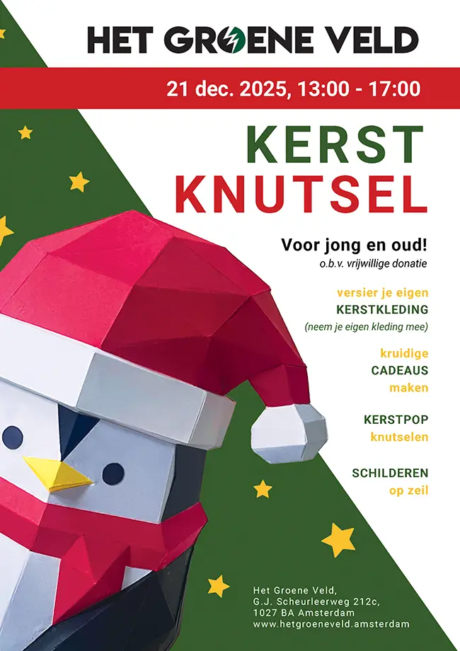 Kerst Knutsel @ Het Groene Veld zondag 21 december 2025