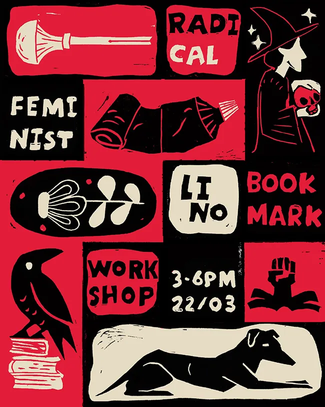 Workshop linosnede-boekenleggers